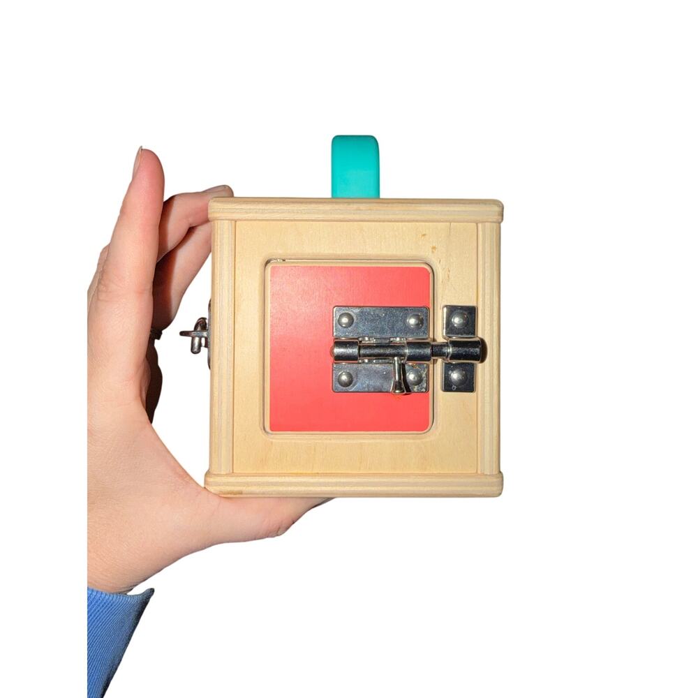 Lovevery Realist play kit lockbox learning wooden toy